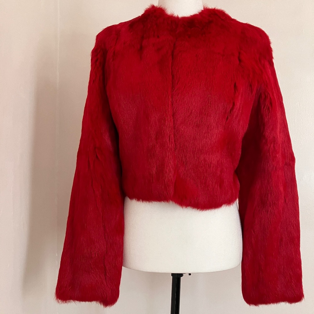 Vintage Red Fur Jacket